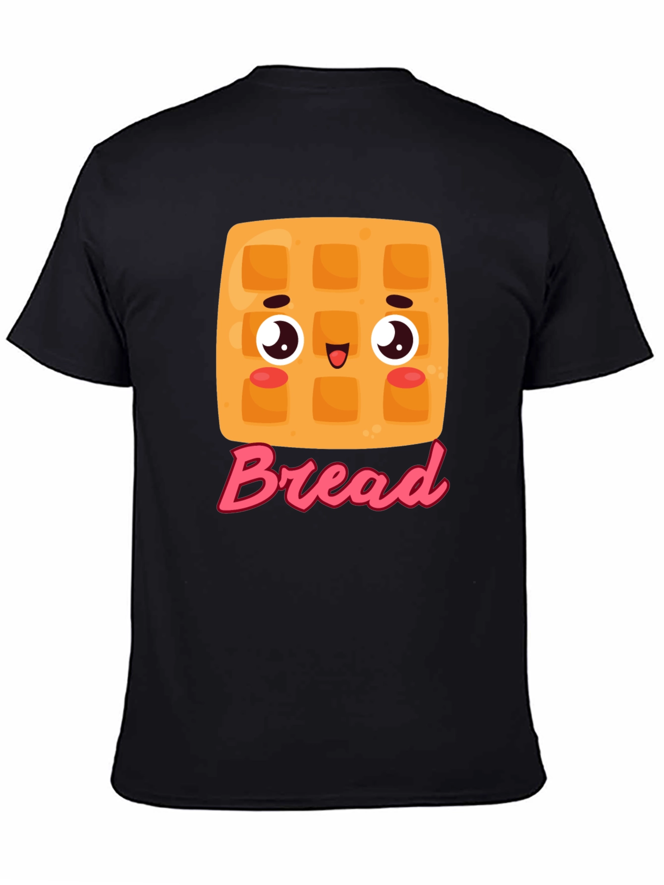 Cute Cartoon Waffle Bread Graphic Tee