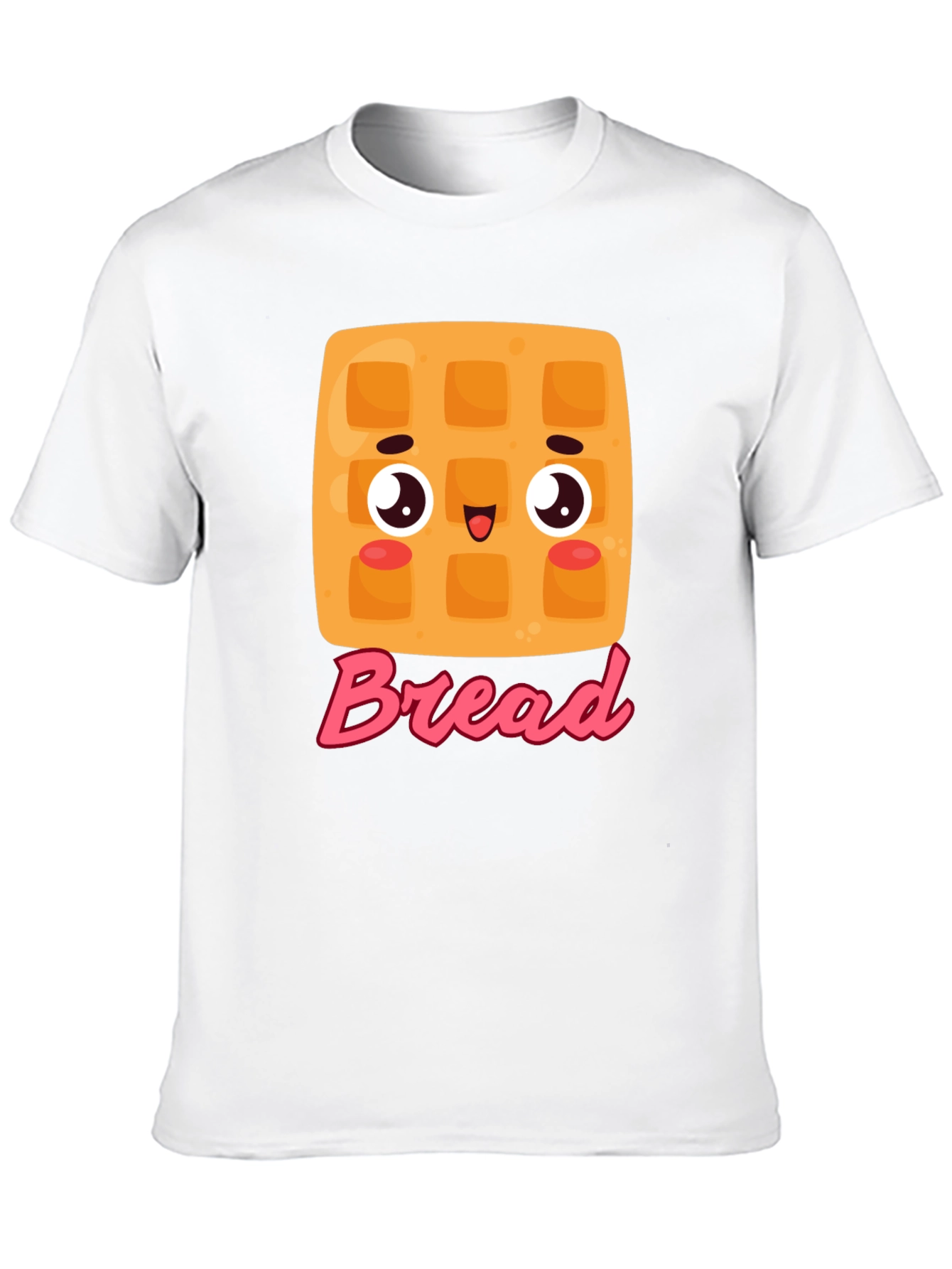 Cute Cartoon Waffle Bread Graphic Tee