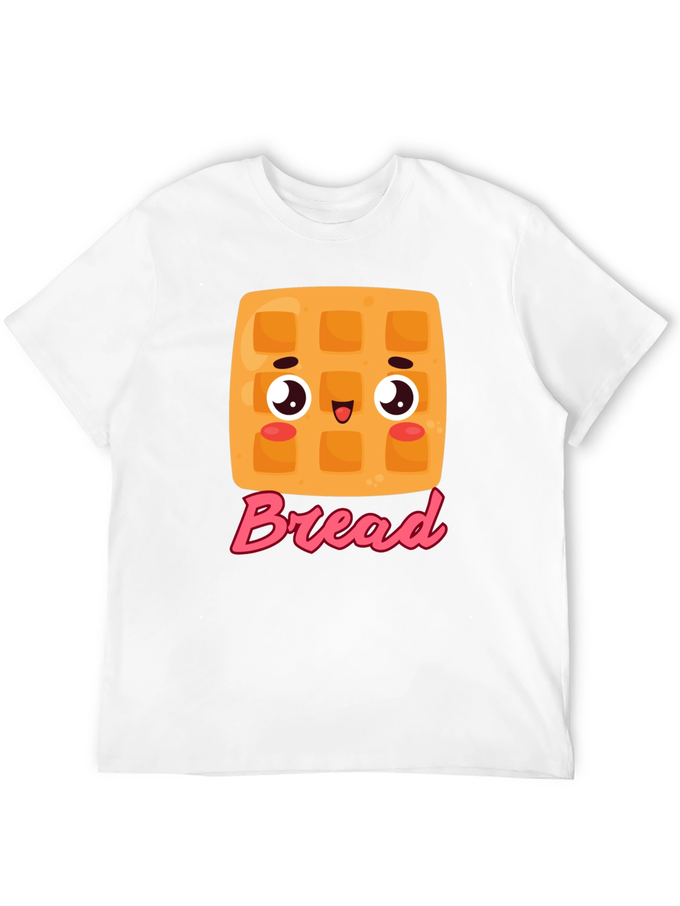 Cute Cartoon Waffle Bread Graphic Tee