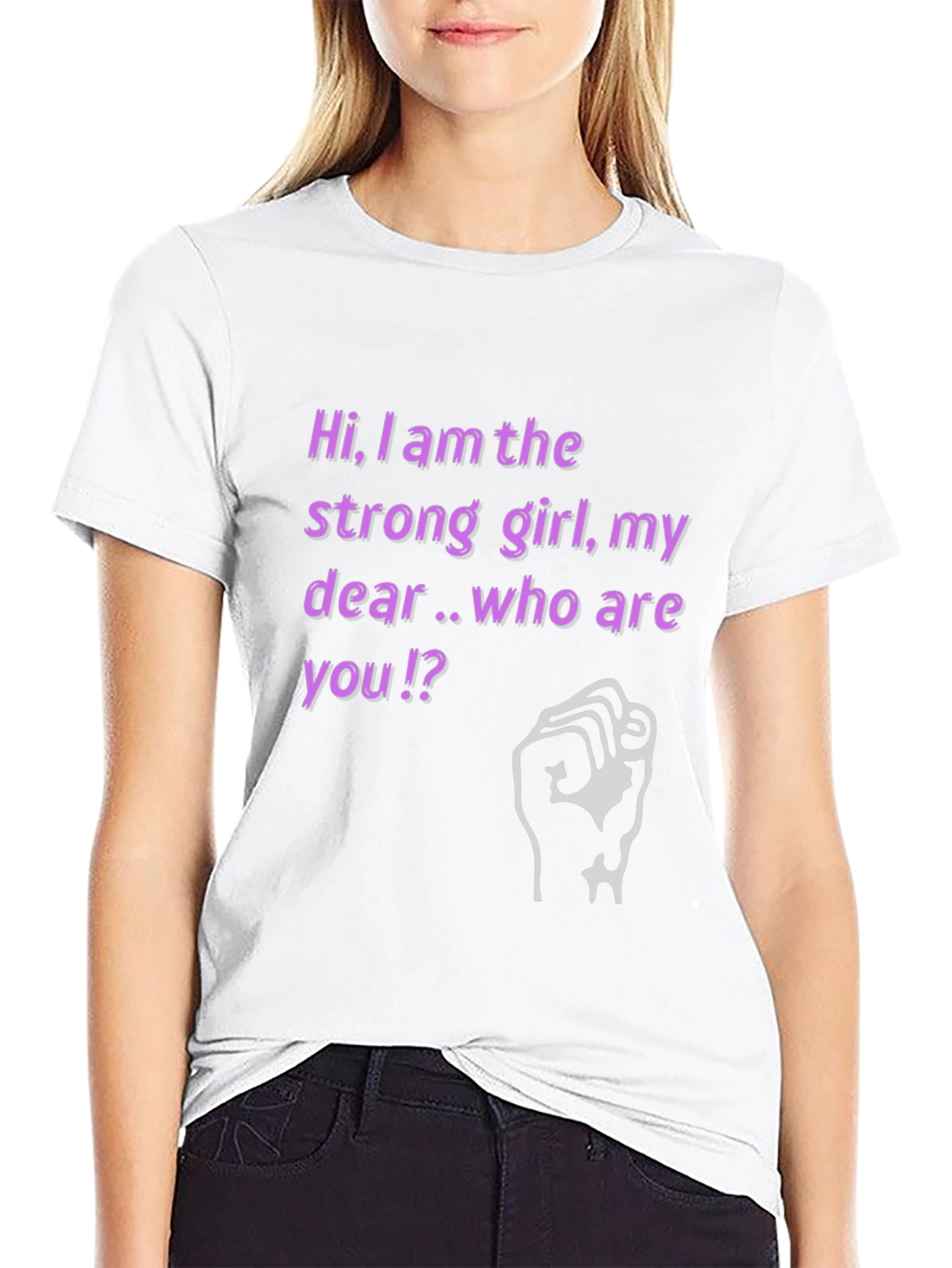 Strong Girl Graphic Tee - Empowering Womens T-Shirt