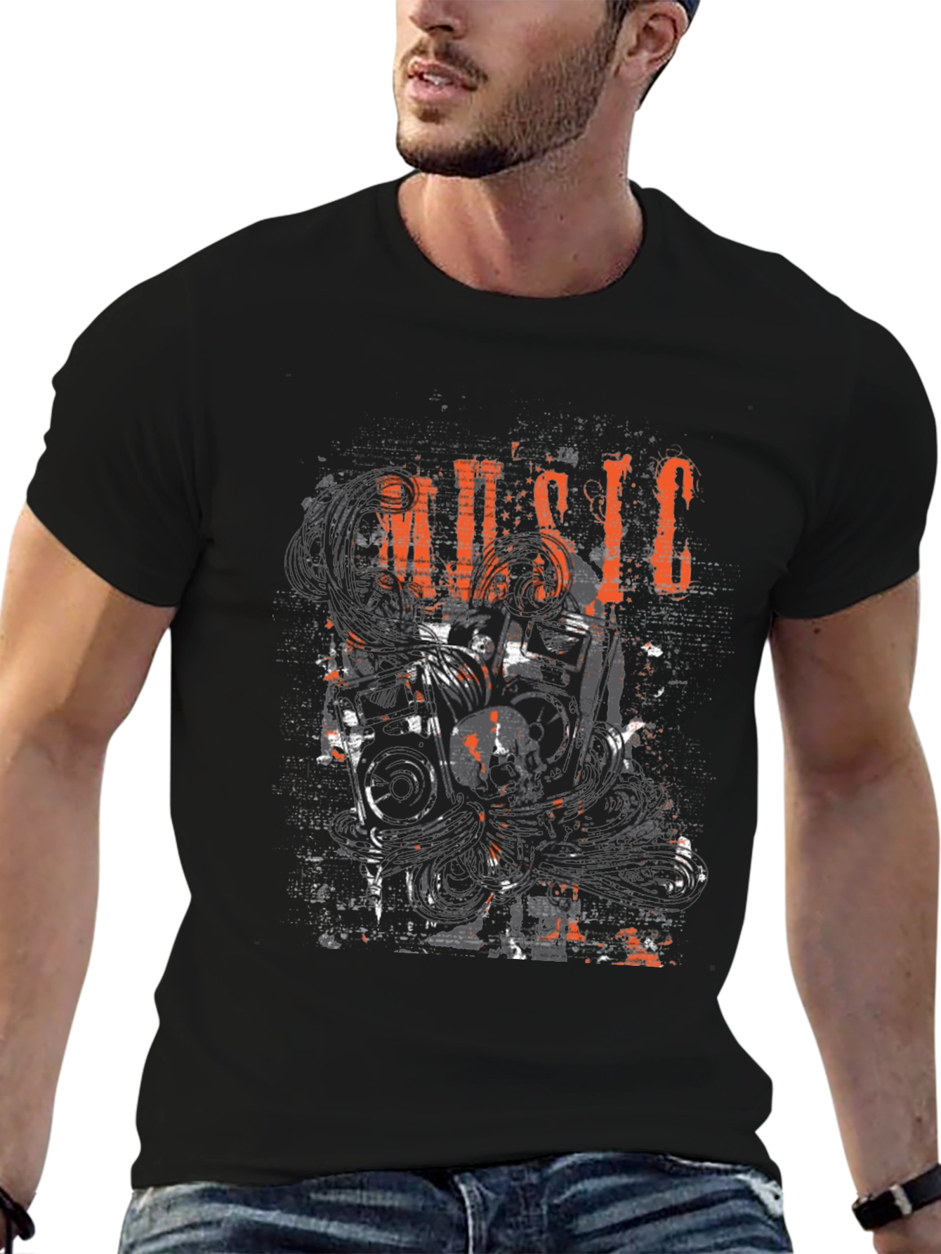 Music Graphic Black T-Shirt