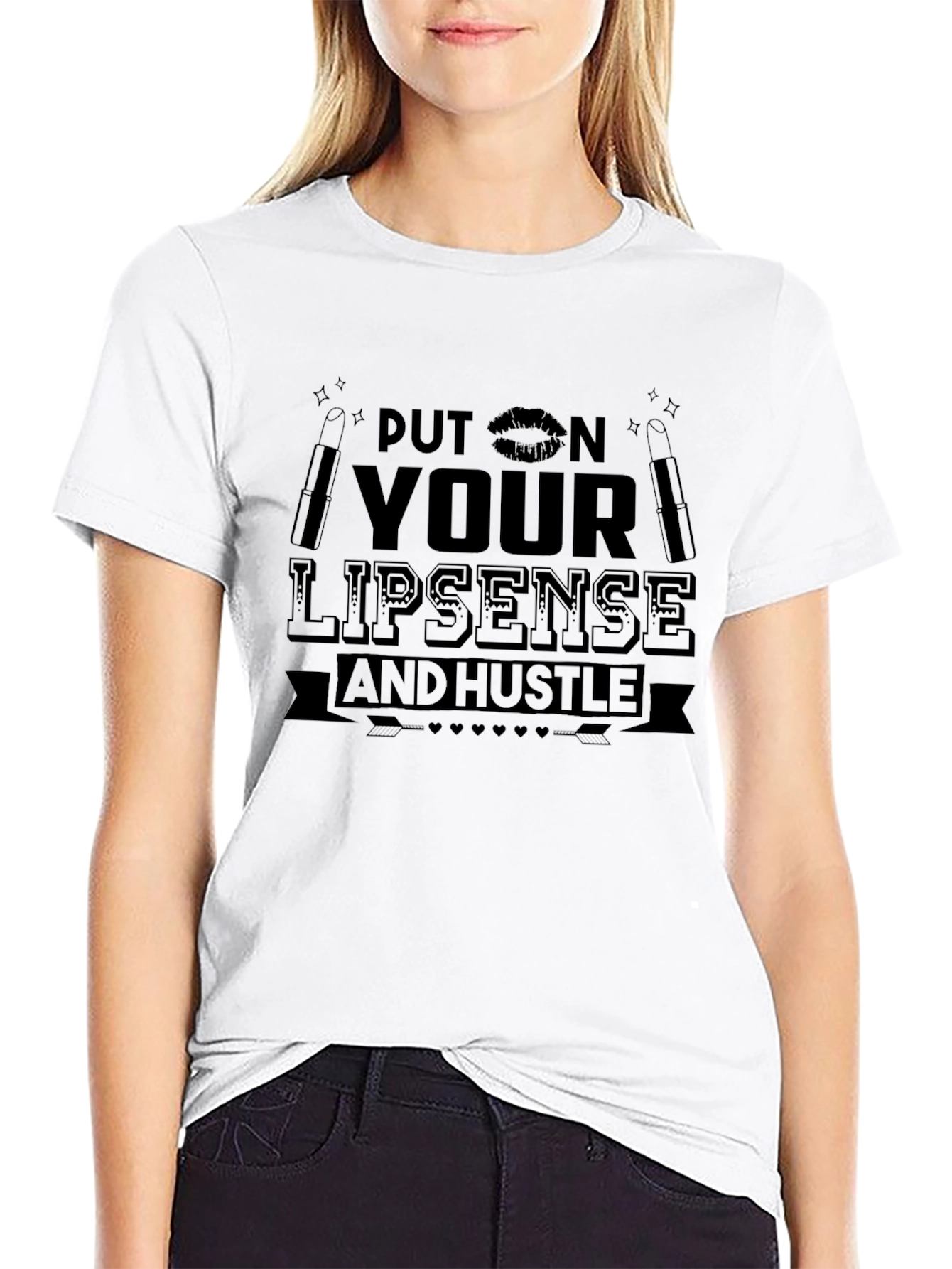Put on Your Lipsense and Hustle Graphic Tee