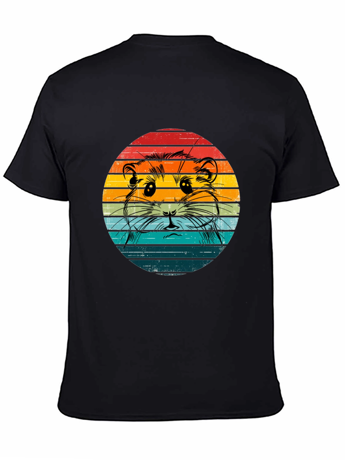 Retro Hamster T-Shirt - Sunset Design
