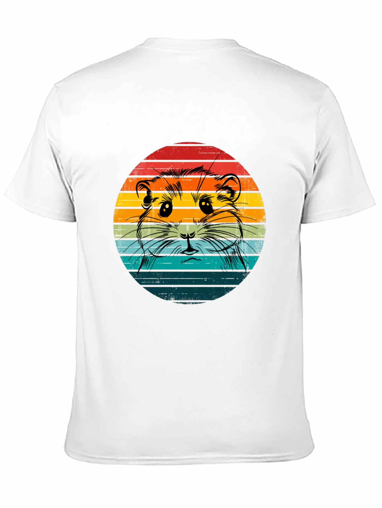 Retro Hamster T-Shirt - Sunset Design