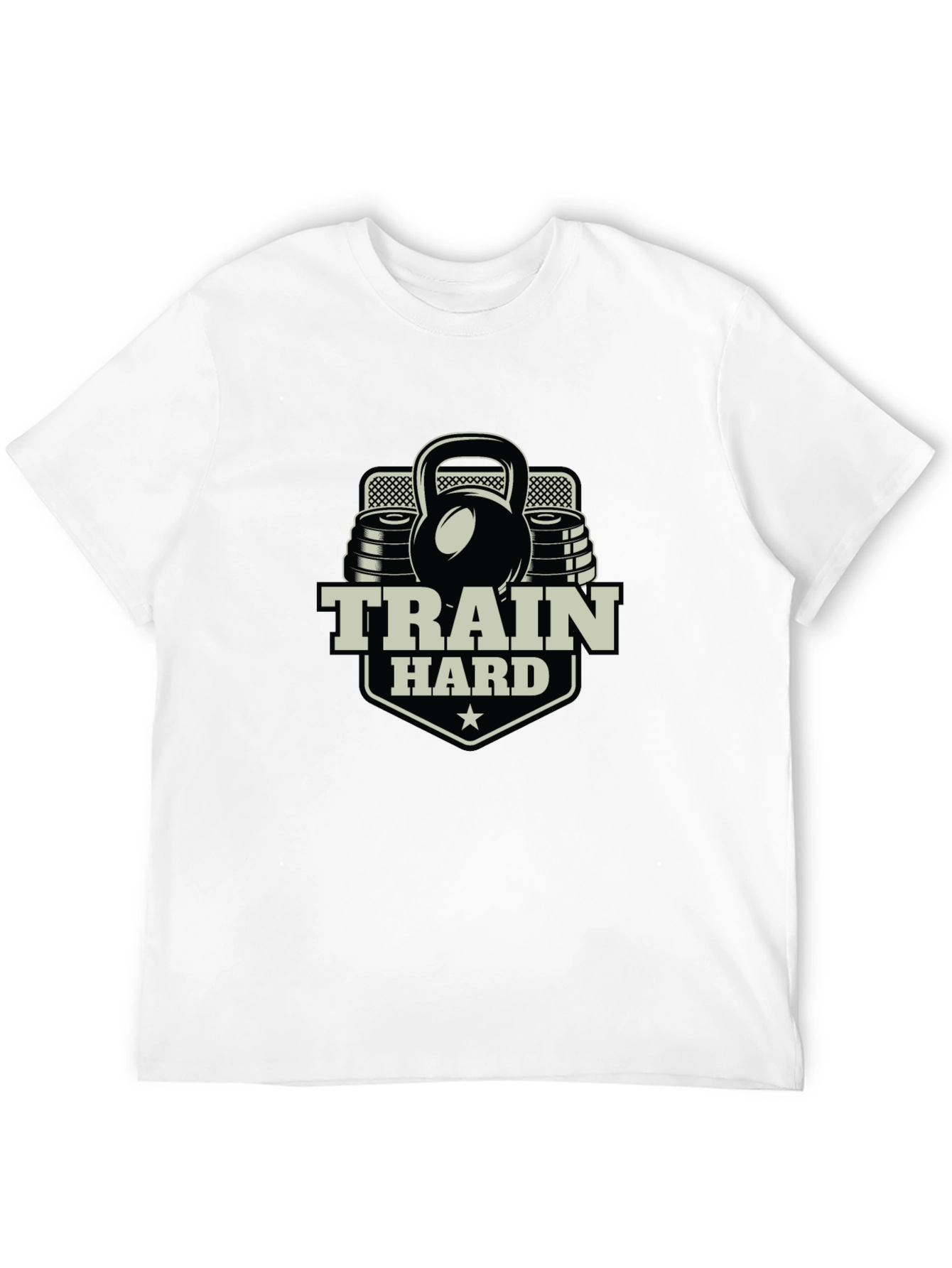 Train Hard Black T-Shirt Gym Workout