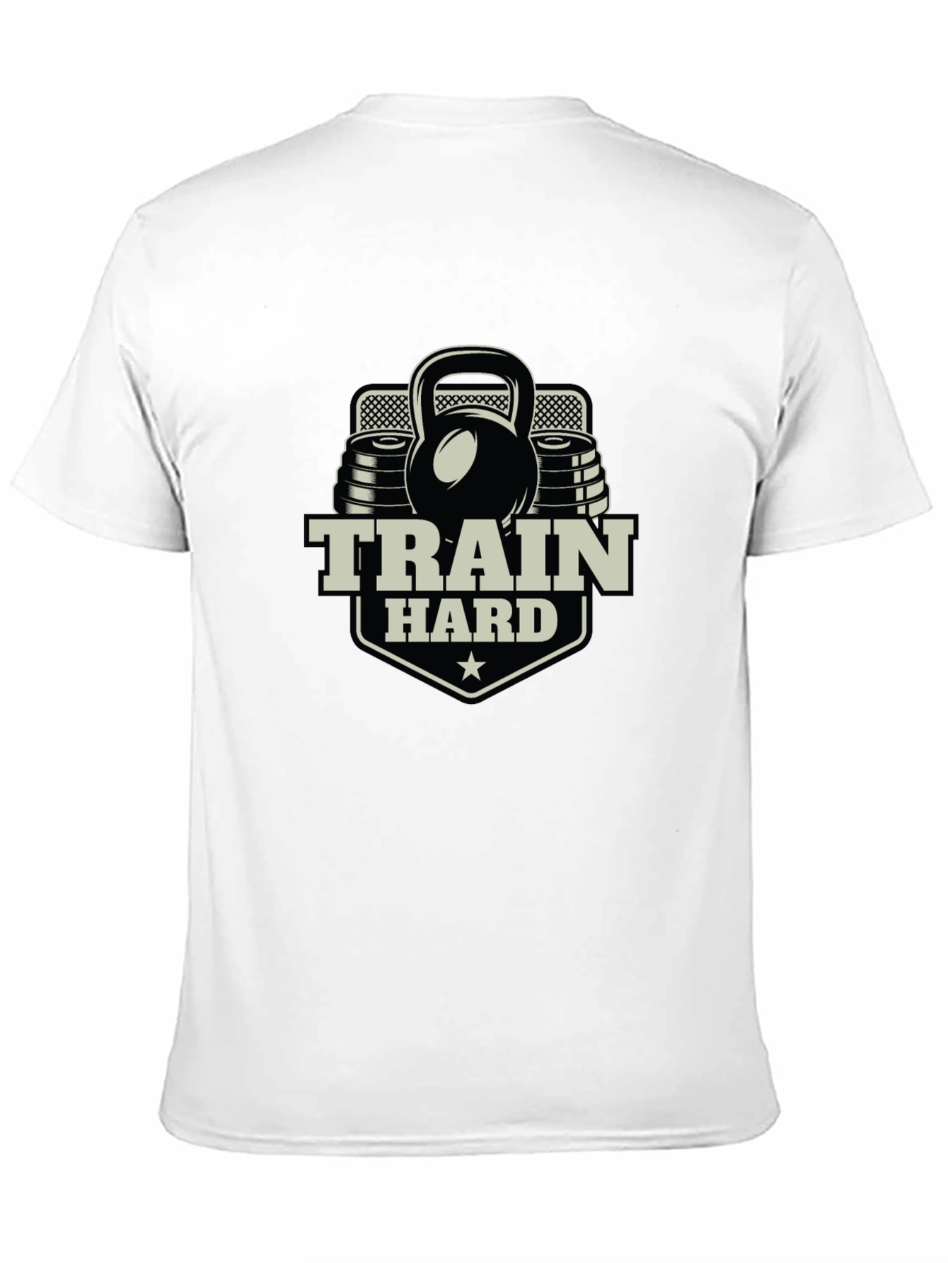Train Hard Black T-Shirt Gym Workout
