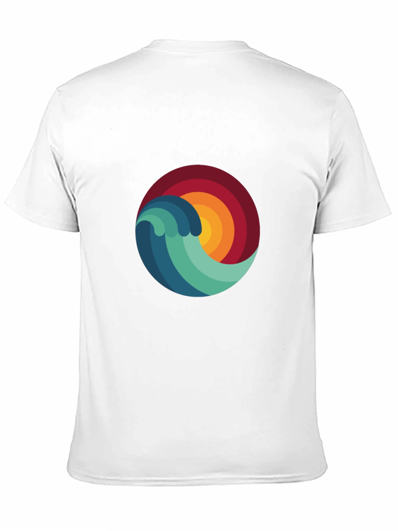 Wave & Sun Graphic Tee - Mens Black T-Shirt