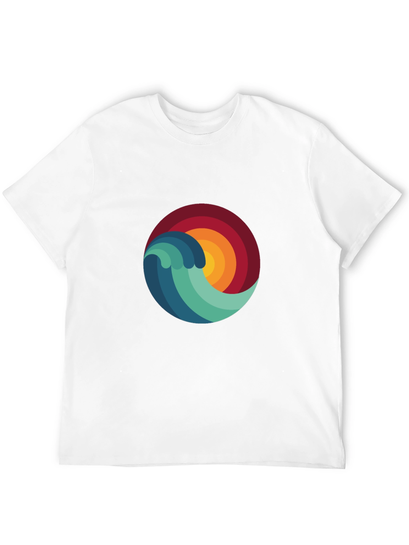 Wave & Sun Graphic Tee - Mens Black T-Shirt
