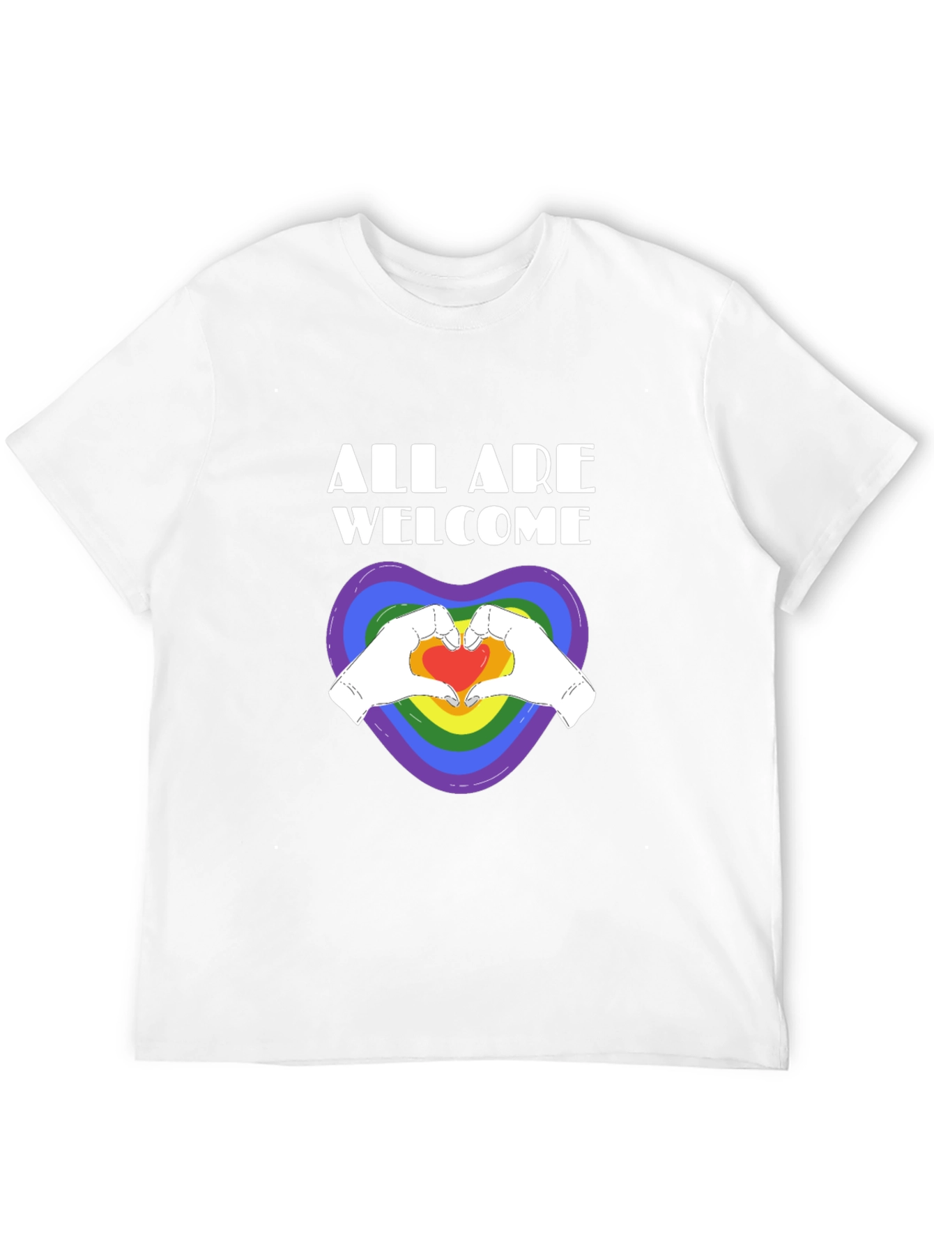 All Are Welcome Pride Tee