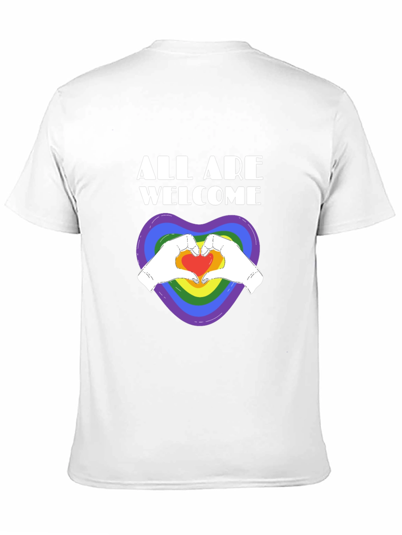 All Are Welcome Pride Tee