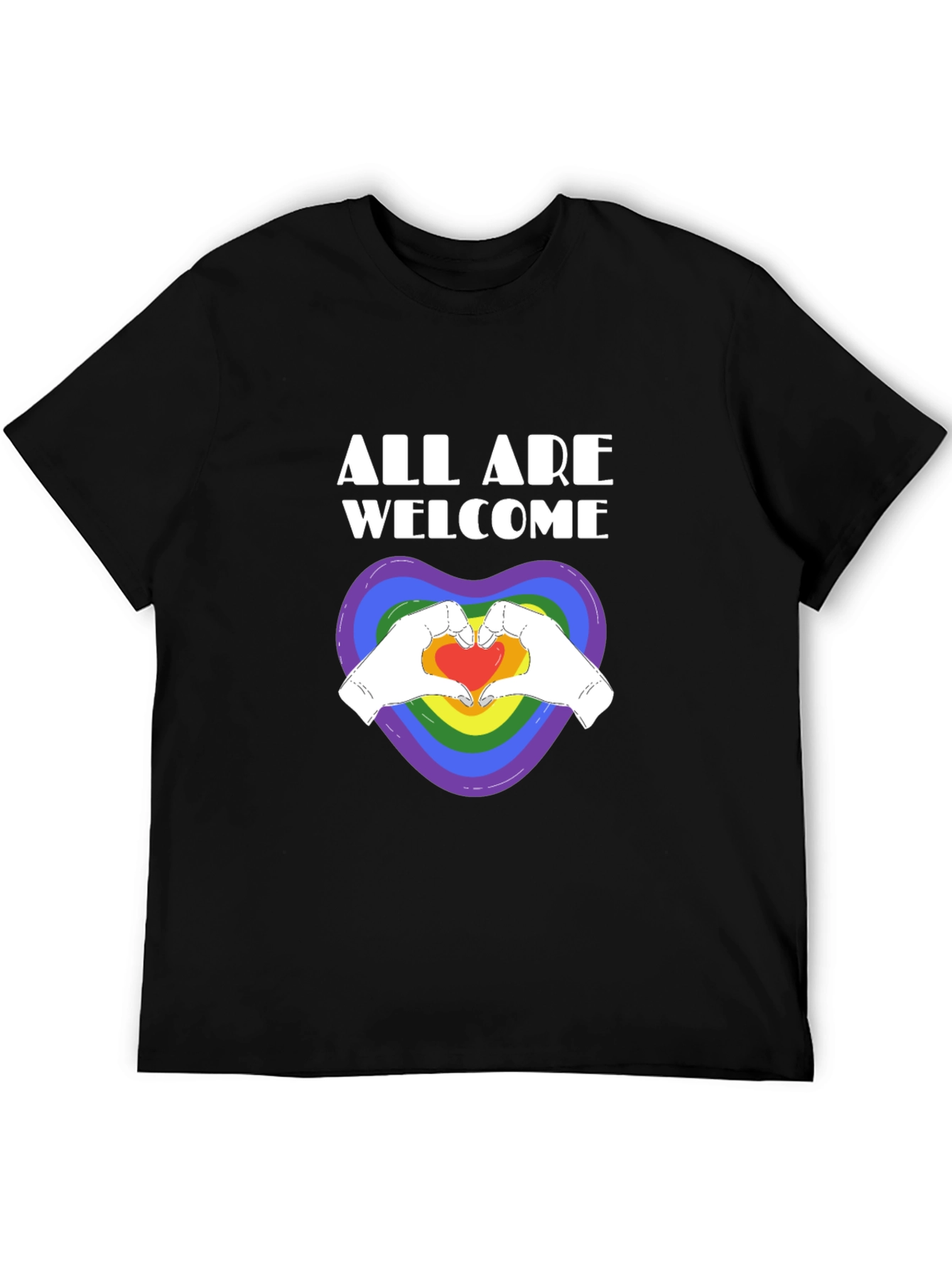 All Are Welcome Pride Tee