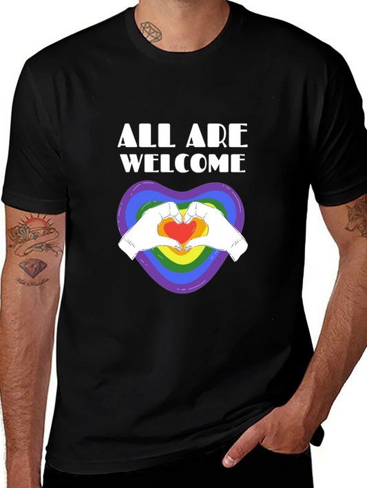 All Are Welcome Pride Tee