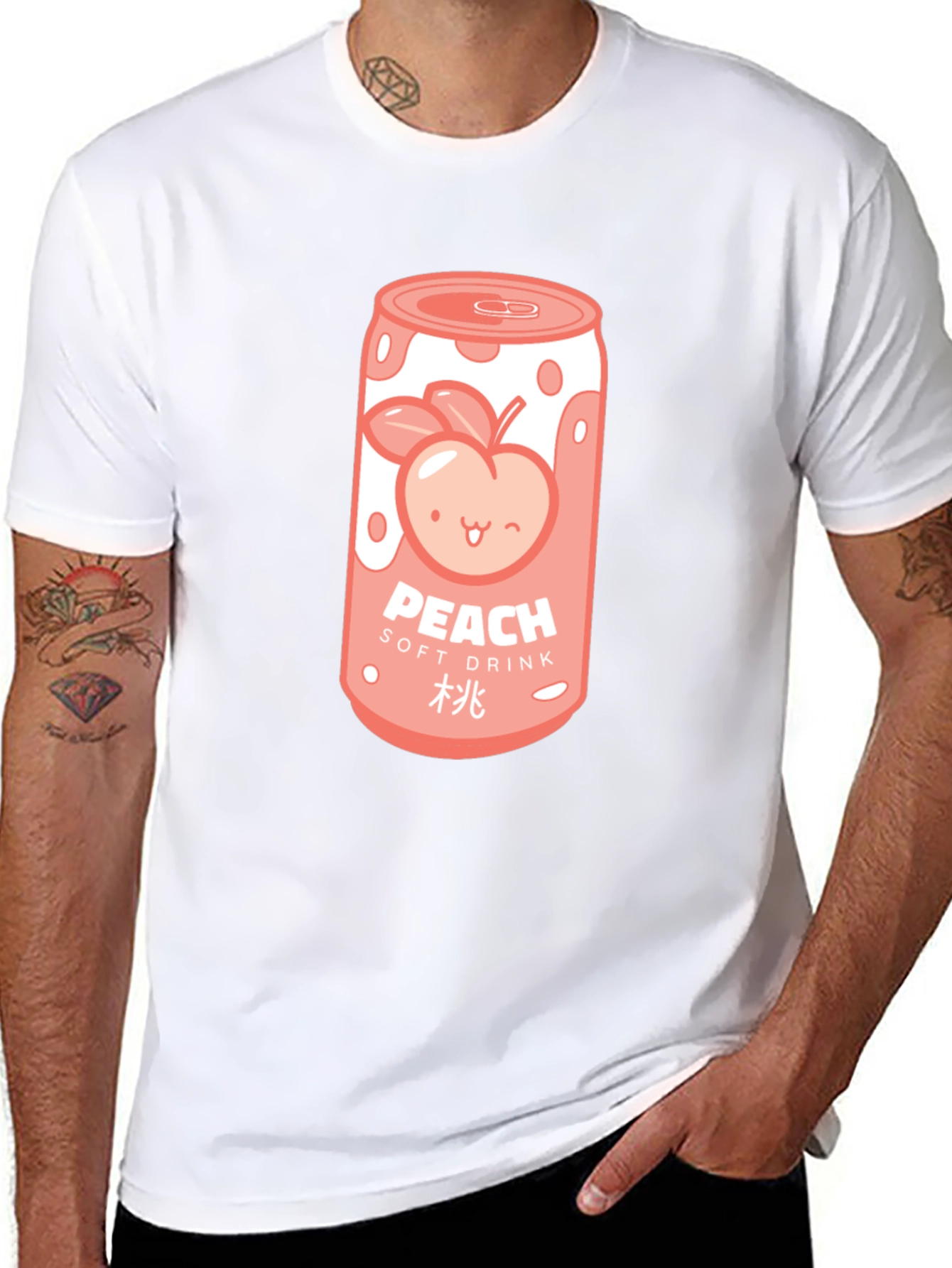 Peach Soft Drink Graphic T-Shirt