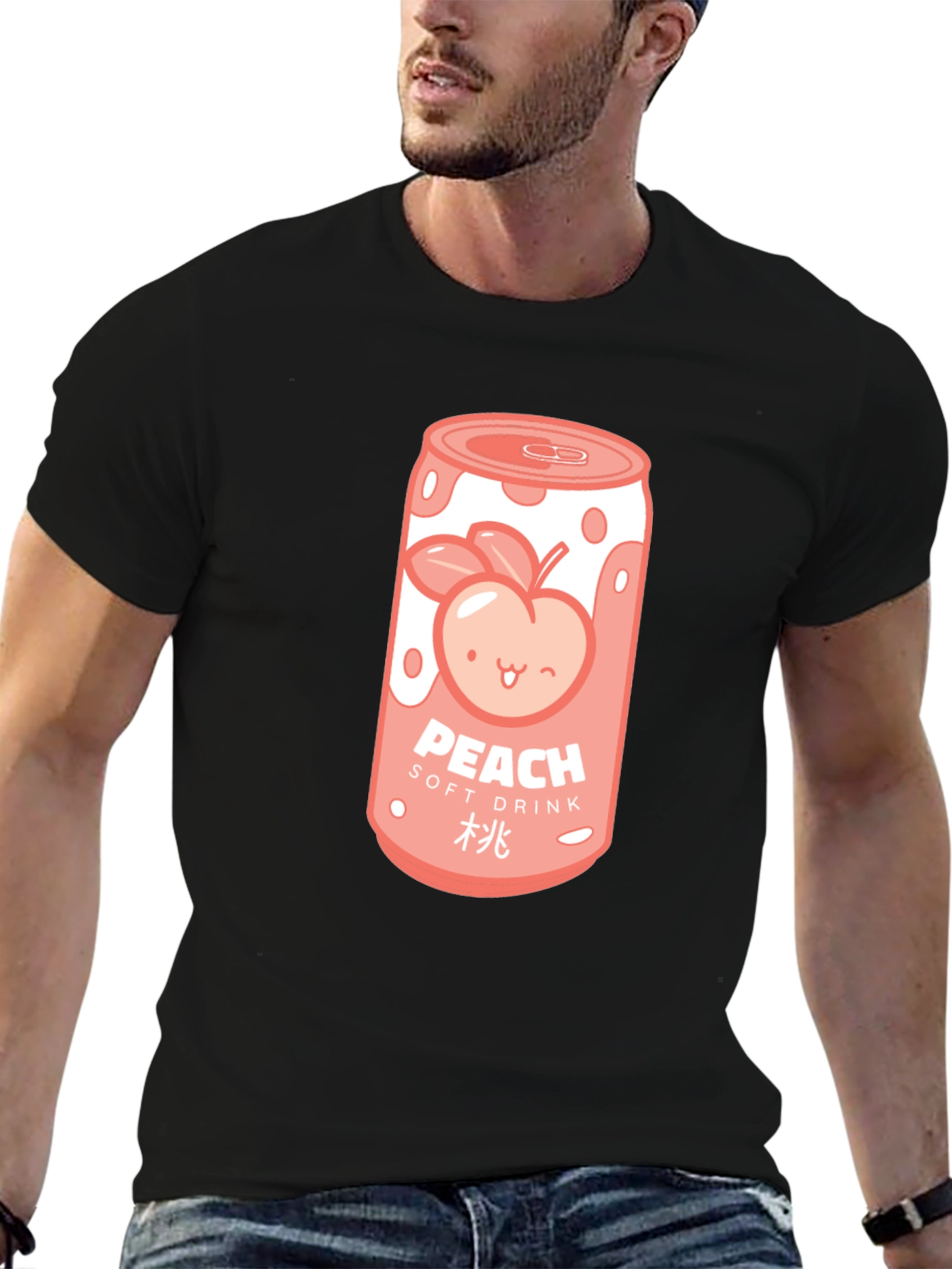 Peach Soft Drink Graphic T-Shirt