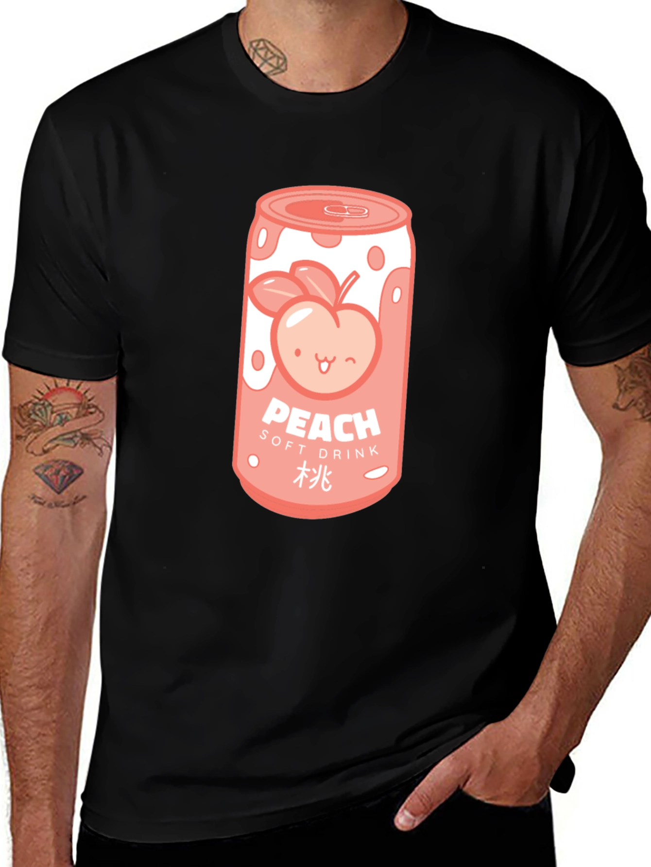 Peach Soft Drink Graphic T-Shirt