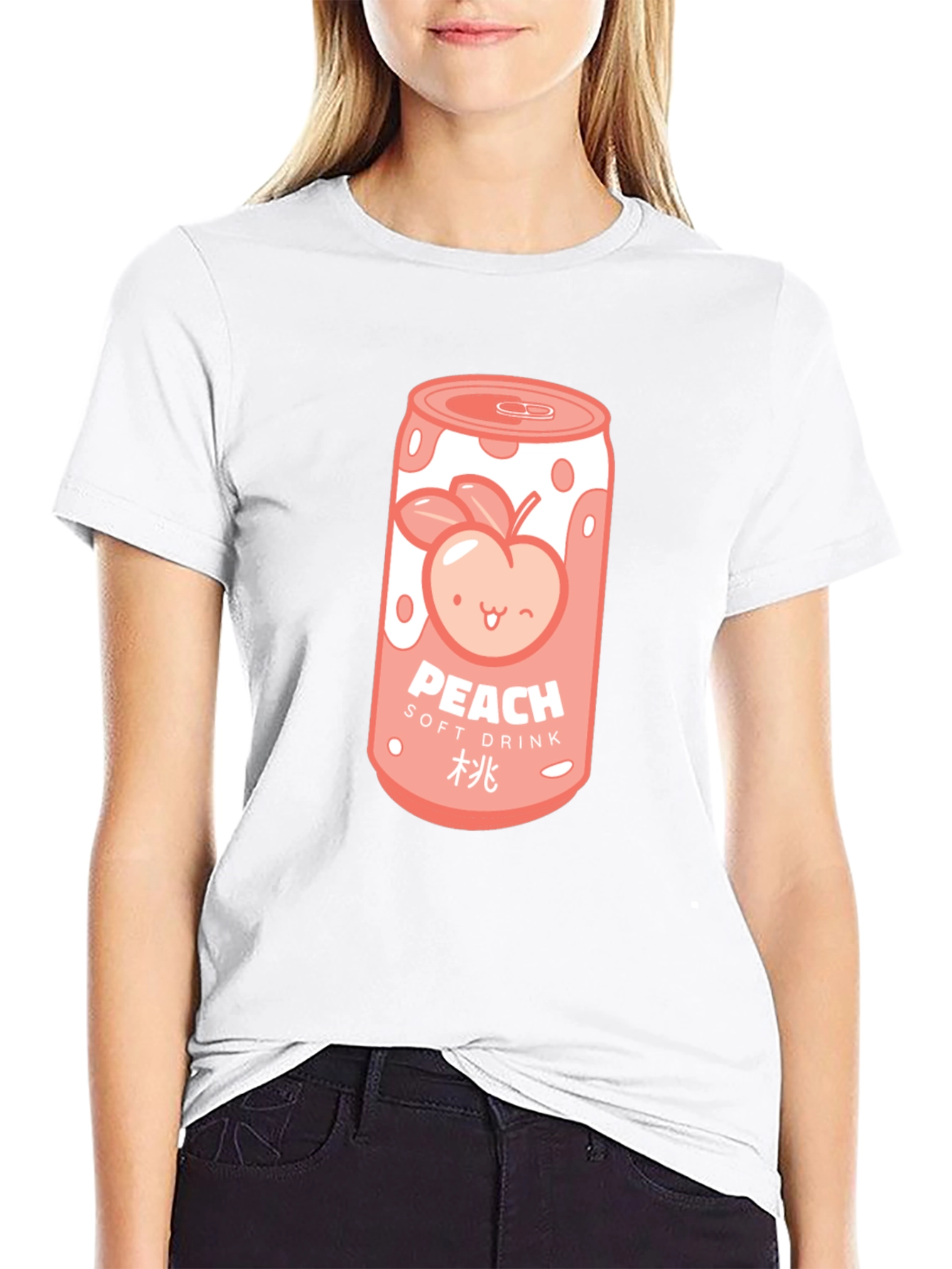 Peach Soft Drink Graphic T-Shirt