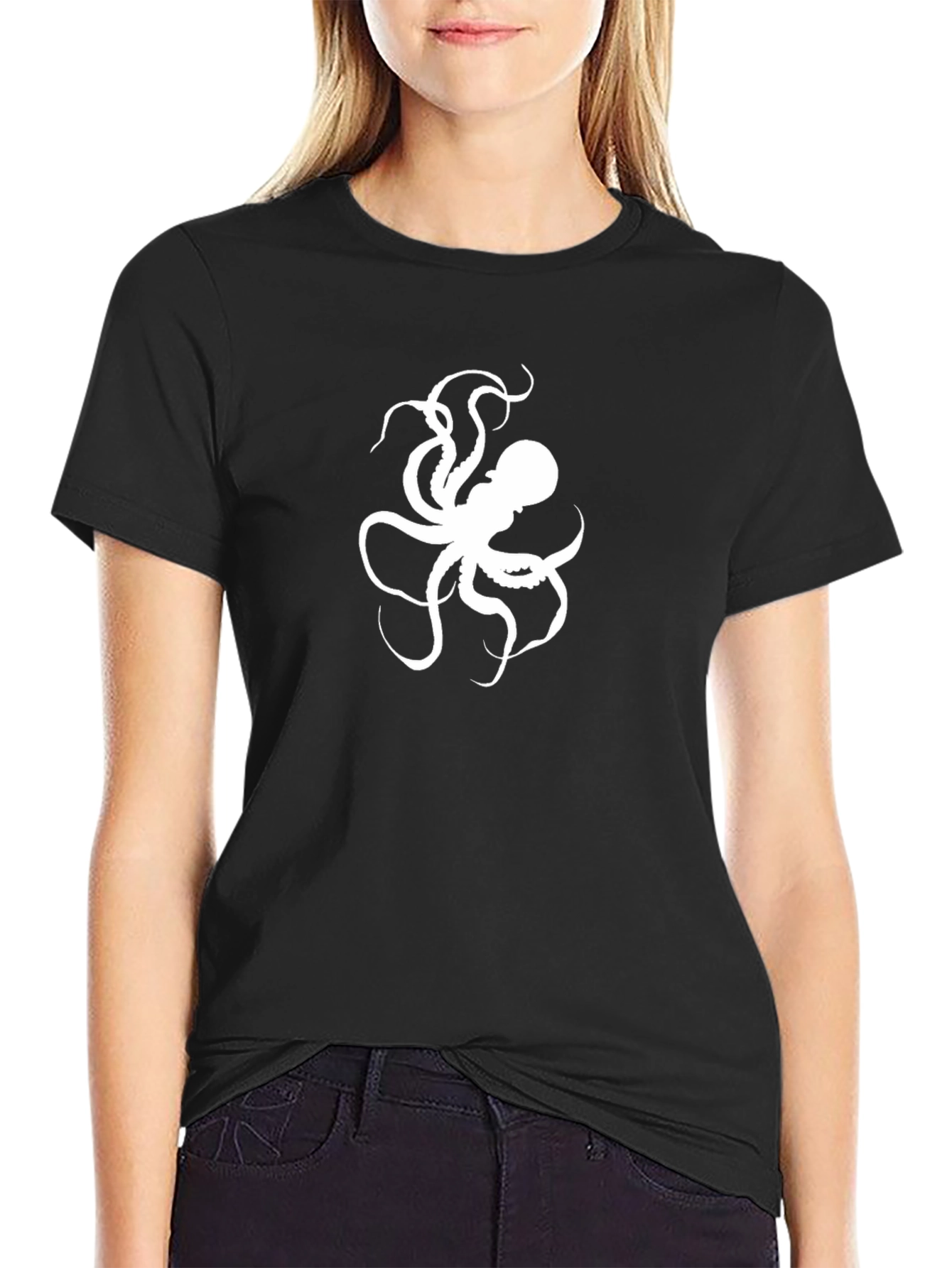 Octopus Graphic Black T-Shirt