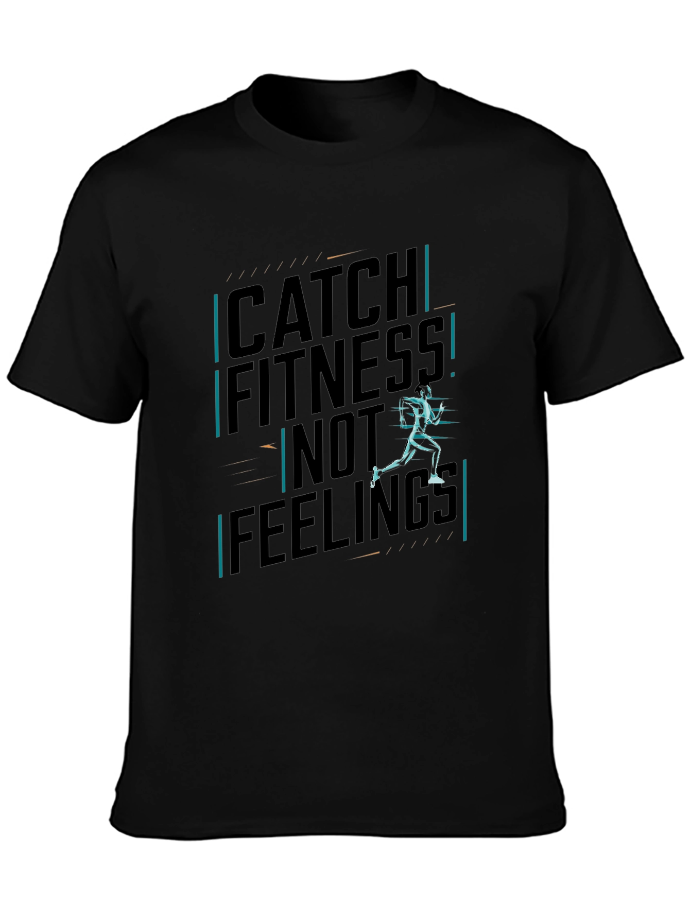 Catch Fitness Graphic Tee - Black Cotton Shirt