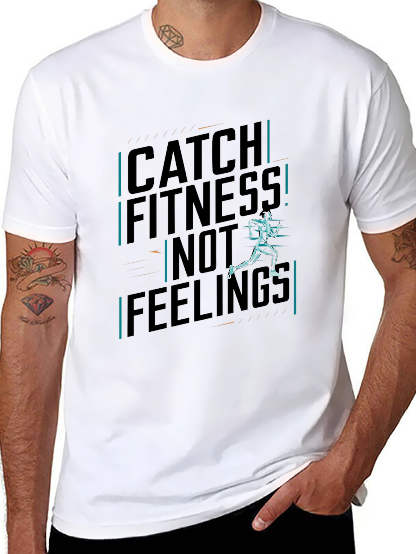 Catch Fitness Graphic Tee - Black Cotton Shirt