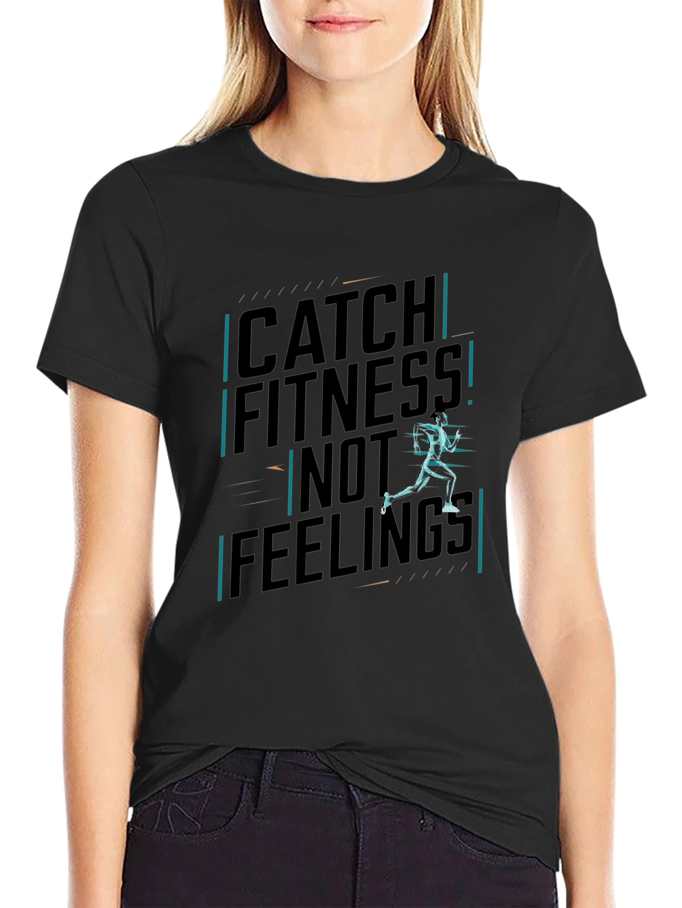 Catch Fitness Graphic Tee - Black Cotton Shirt