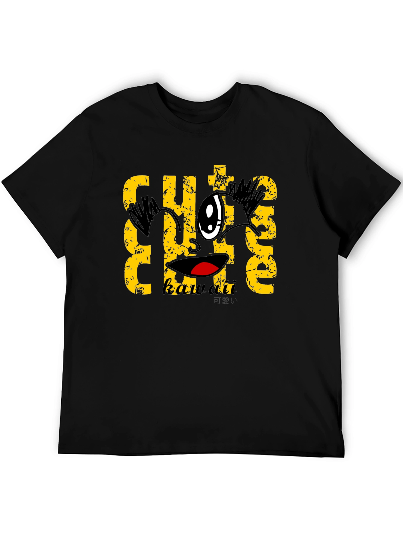Cute Kawaii Black T-Shirt