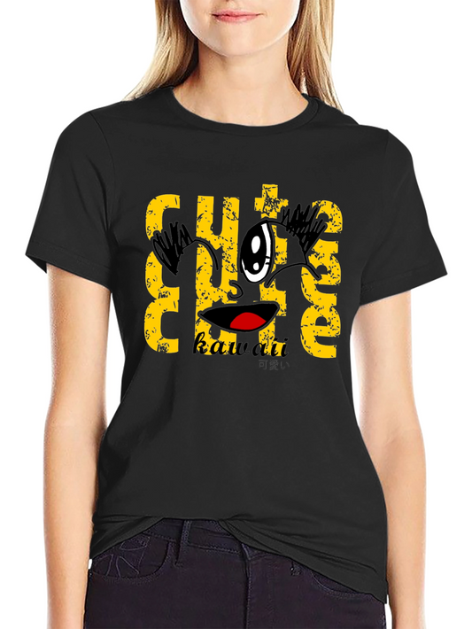 Cute Kawaii Black T-Shirt