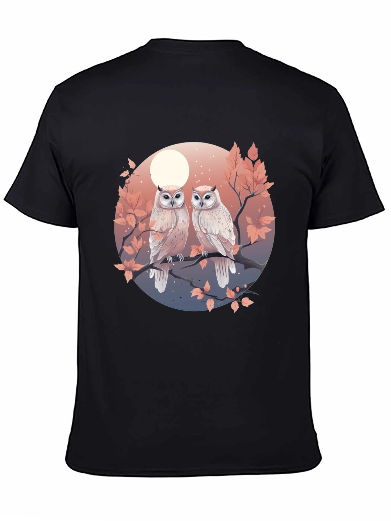 Owl Moon Graphic Tee - Unique Bird Lover Design
