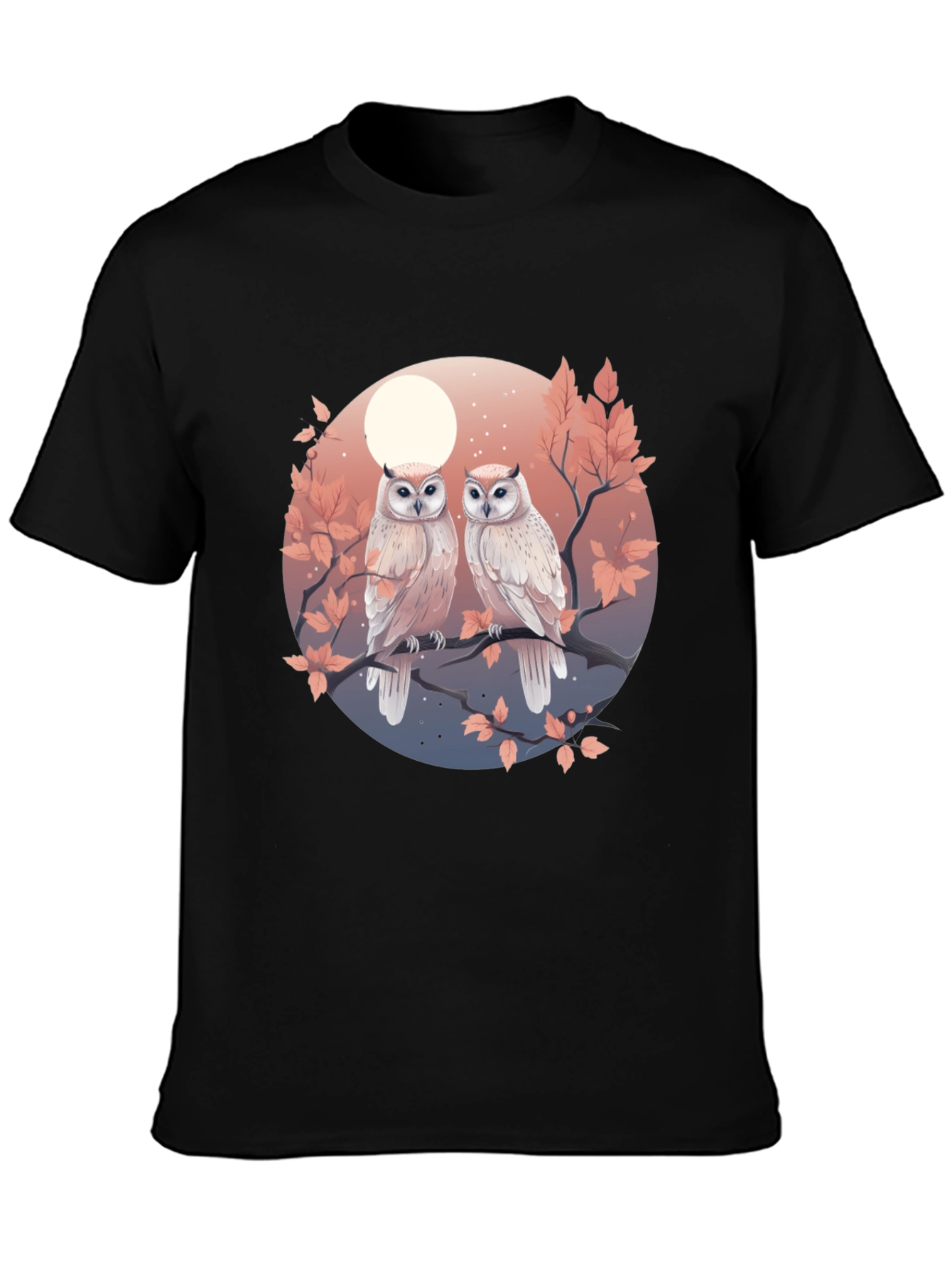 Owl Moon Graphic Tee - Unique Bird Lover Design