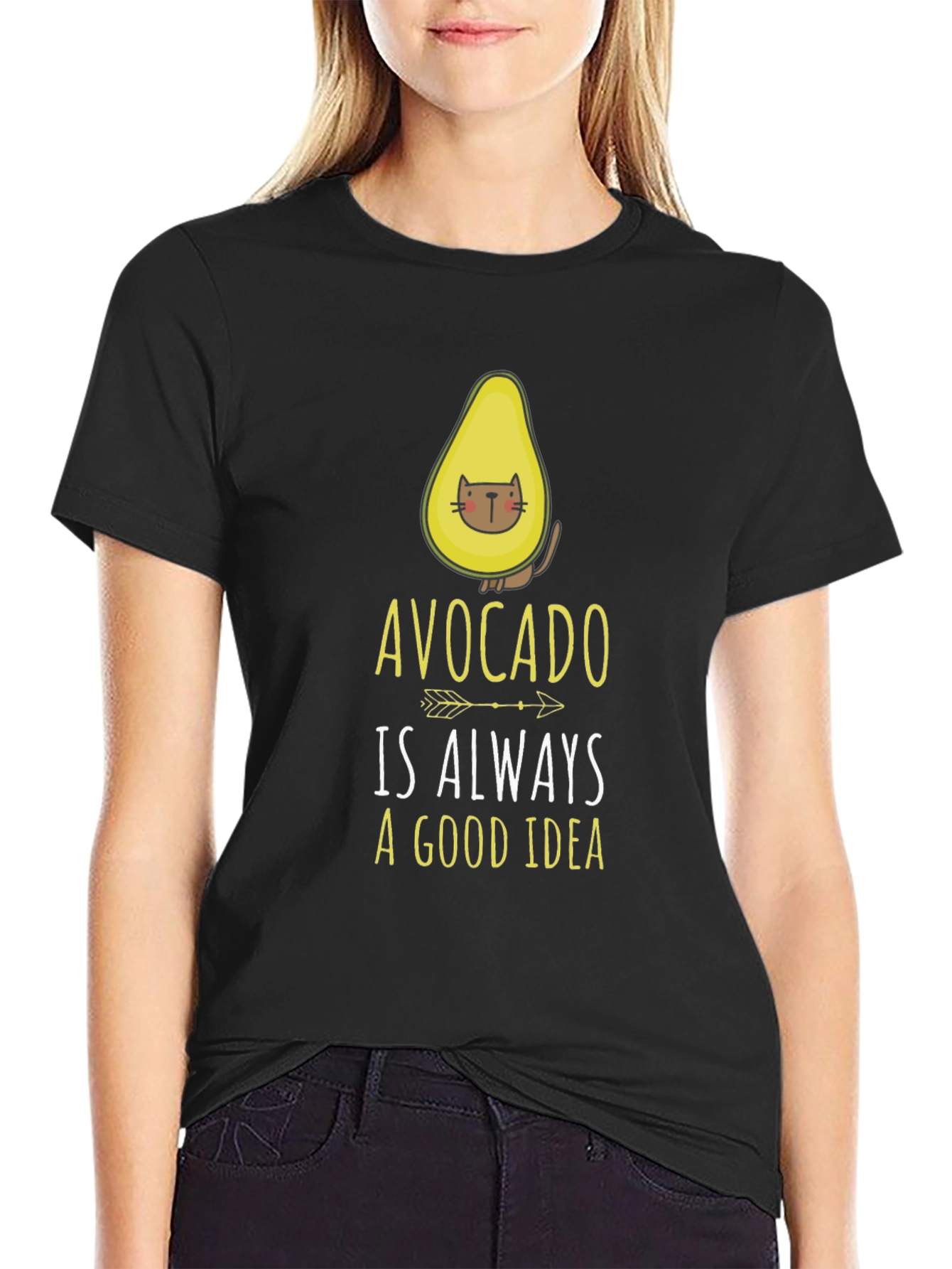 Avocado Cat T-Shirt - Always a Good Idea!