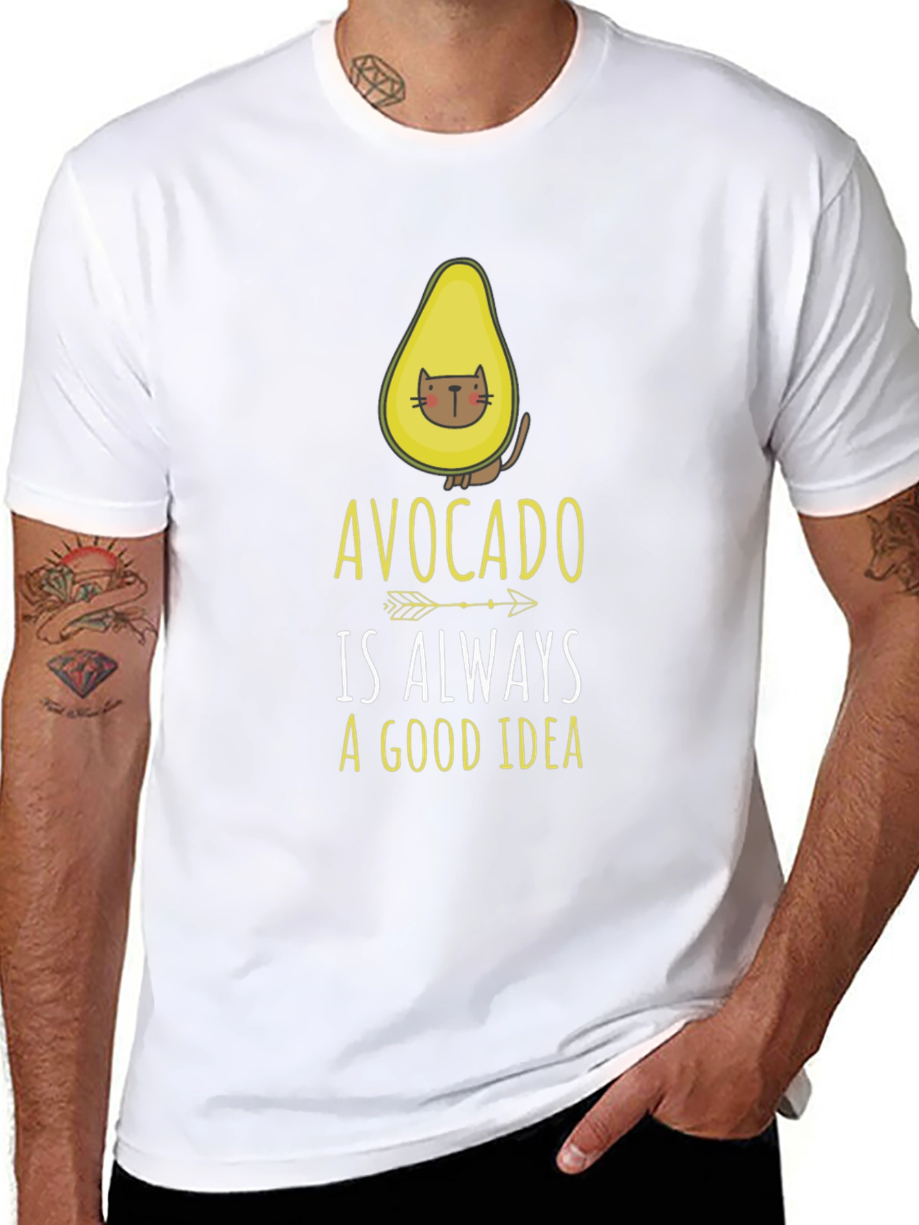 Avocado Cat T-Shirt - Always a Good Idea!