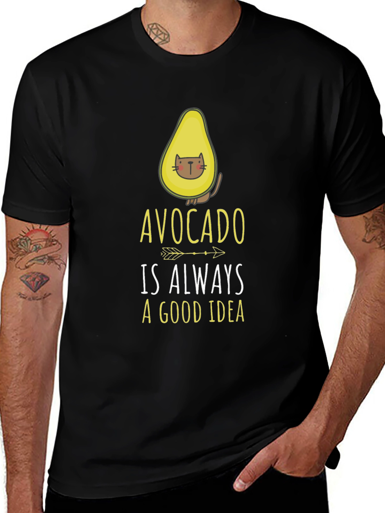 Avocado Cat T-Shirt - Always a Good Idea!