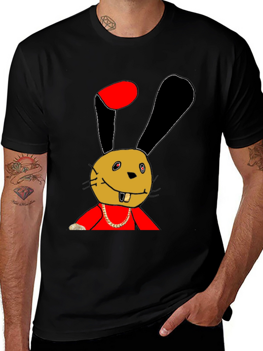 Funky Bunny Graphic Tee - Unique Cartoon Print