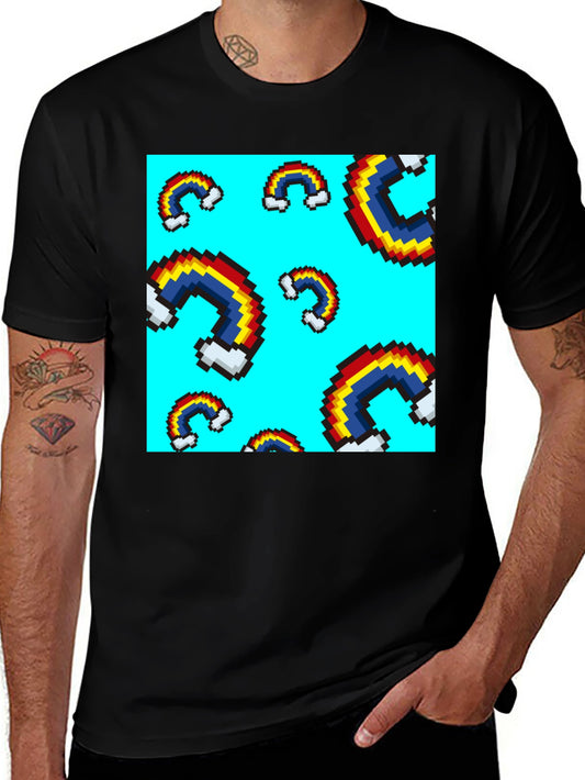 Pixel Rainbow T-Shirt - Unique Graphic Tee