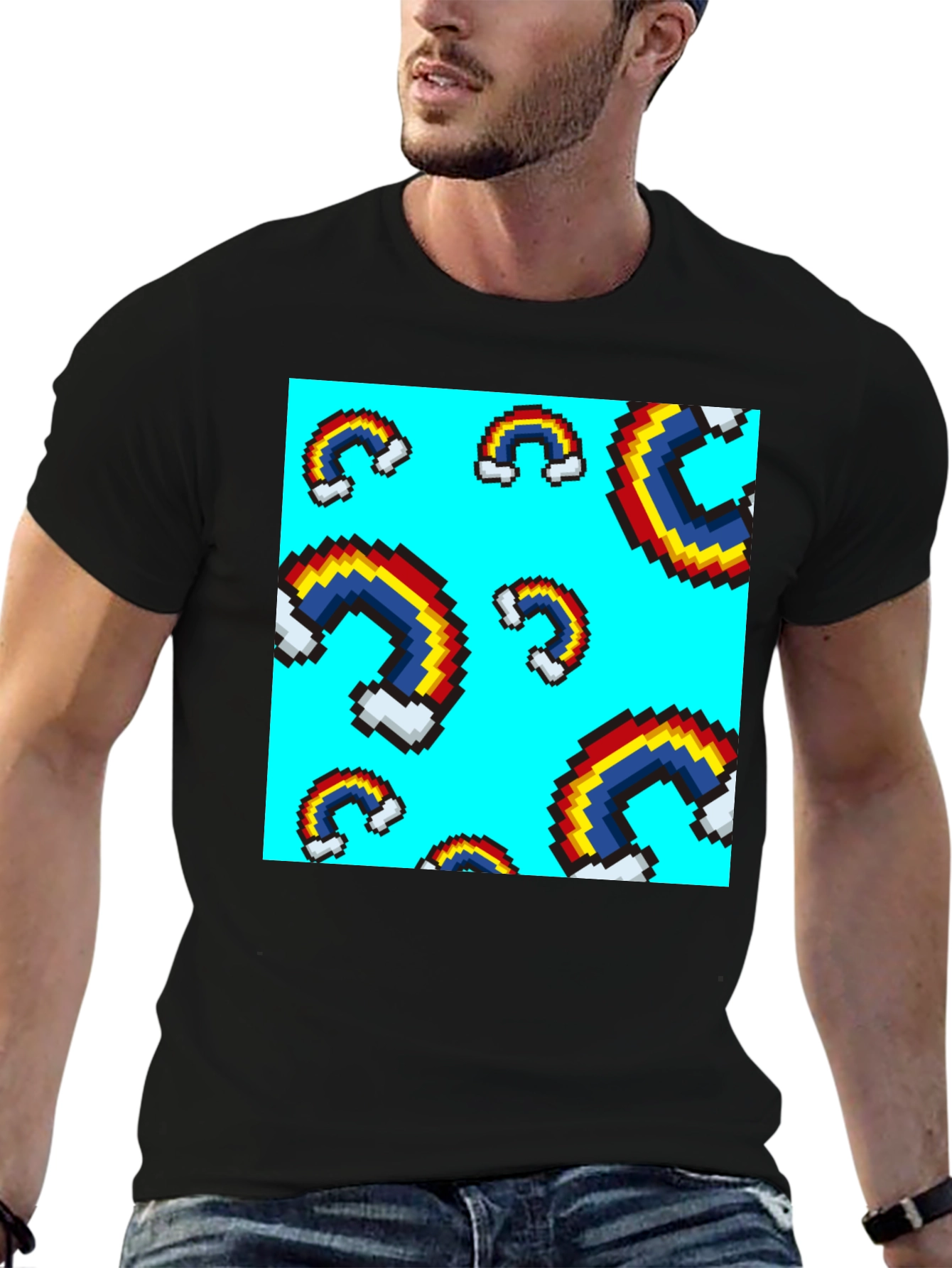 Pixel Rainbow T-Shirt - Unique Graphic Tee