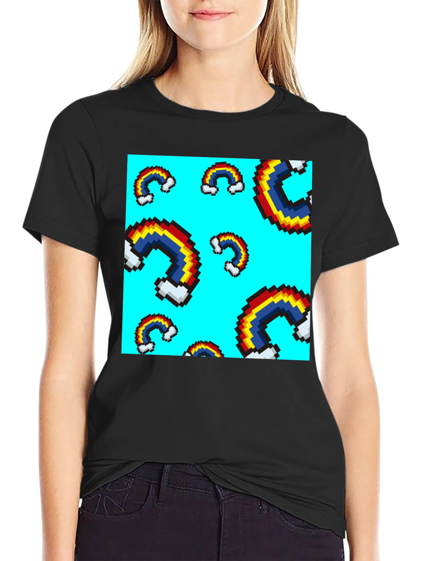 Pixel Rainbow T-Shirt - Unique Graphic Tee