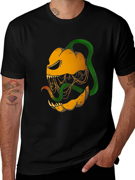 Monster Pumpkin Graphic T-Shirt - Halloween Ready!