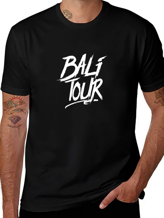 Bali Tour Graphic Tee - Black Cotton T-Shirt