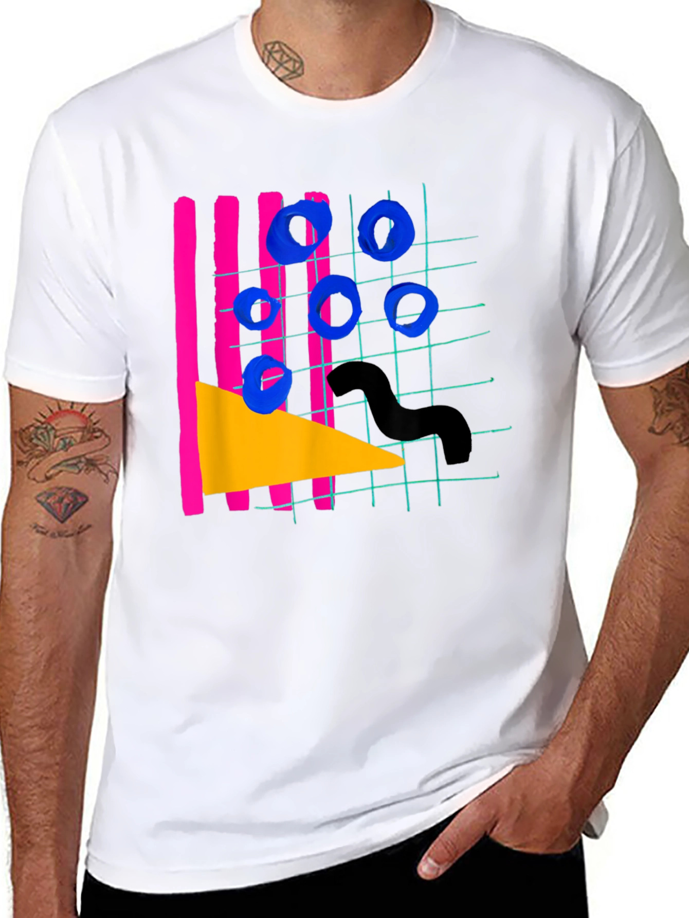 Retro 80s Geometric Graphic Tee