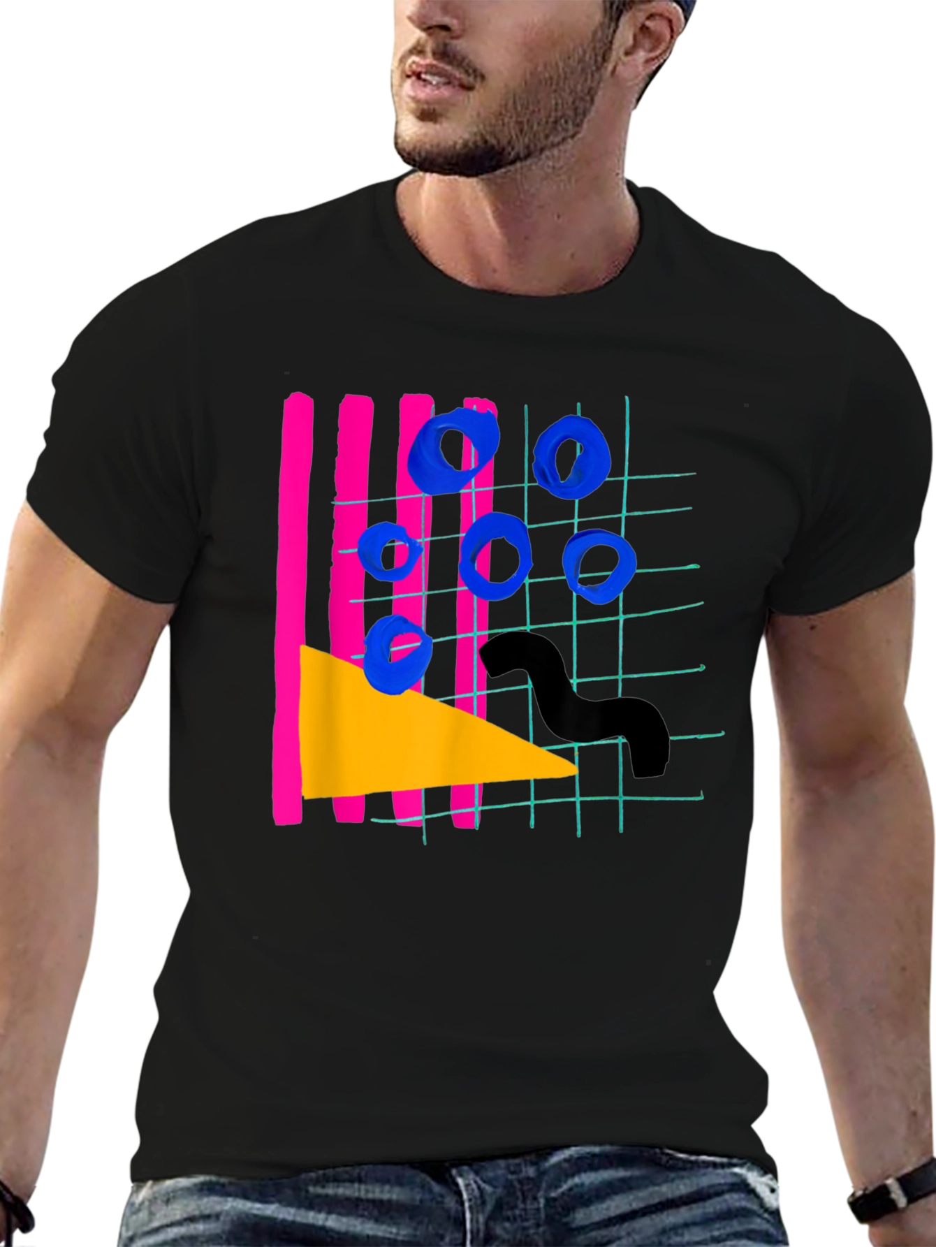 Retro 80s Geometric Graphic Tee