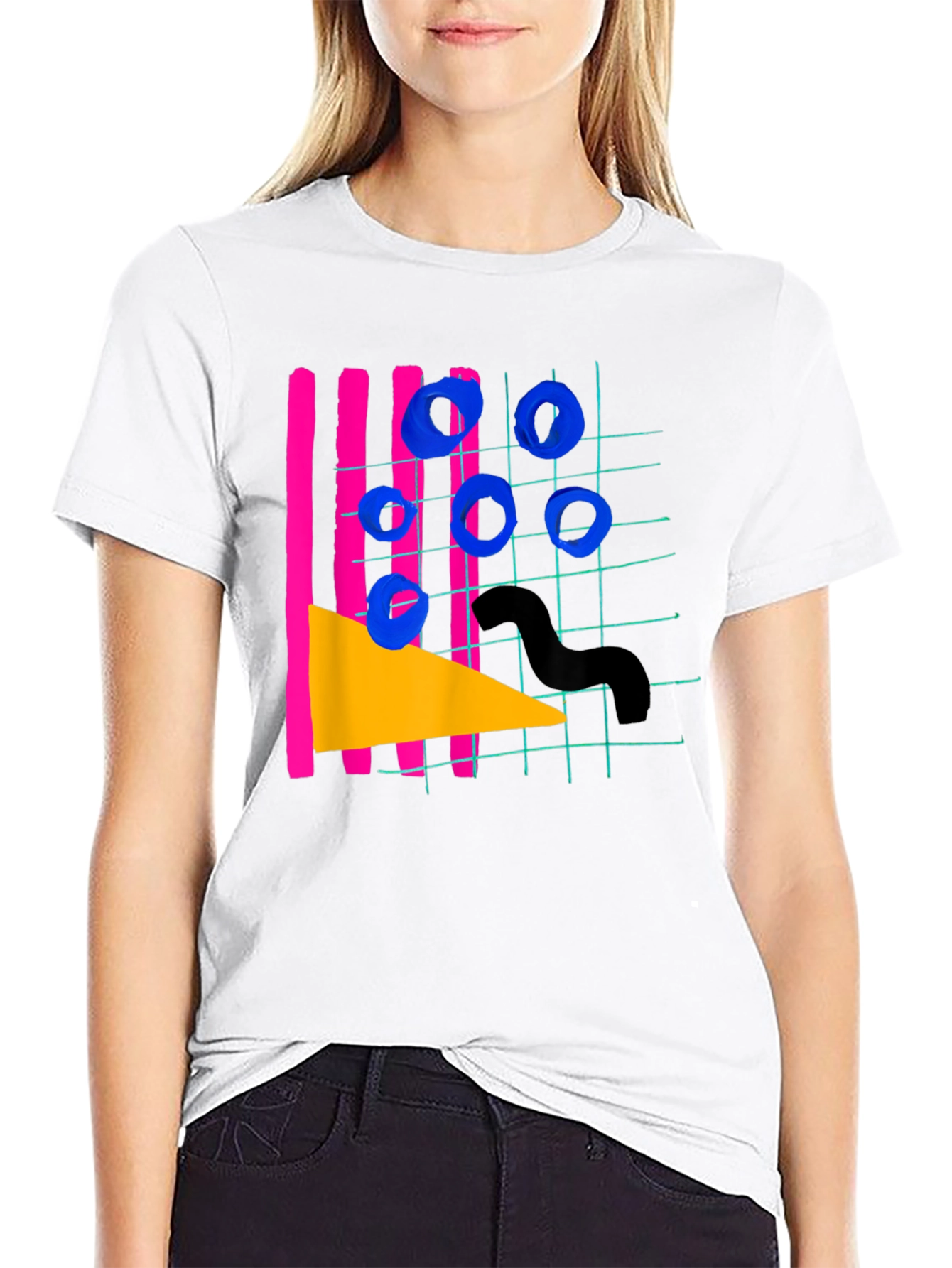 Retro 80s Geometric Graphic Tee