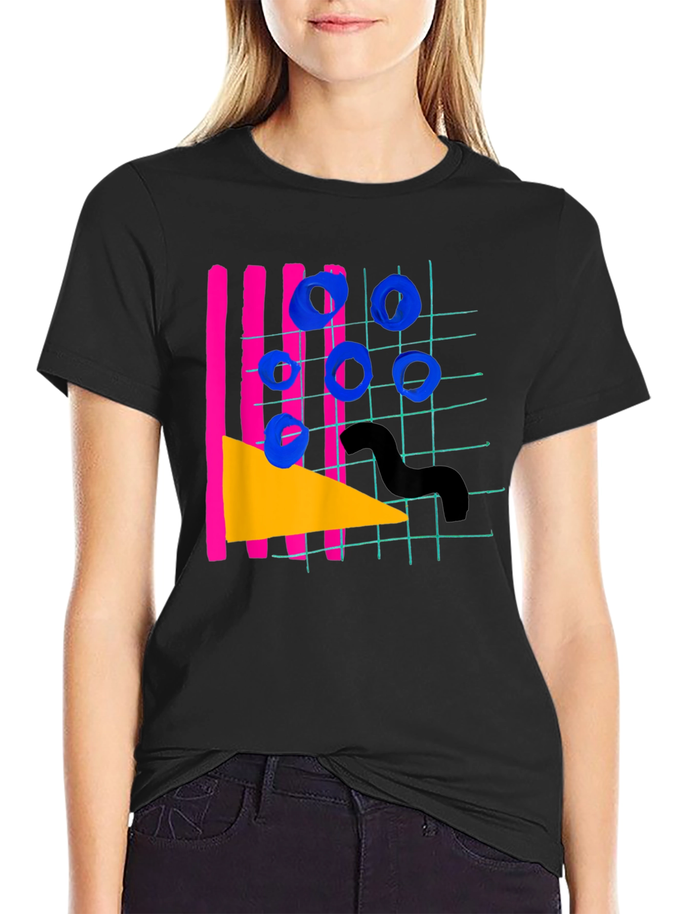 Retro 80s Geometric Graphic Tee