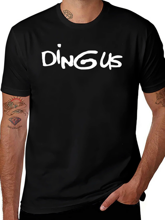 Dingus Graphic Tee - Black Cotton Casual T-Shirt