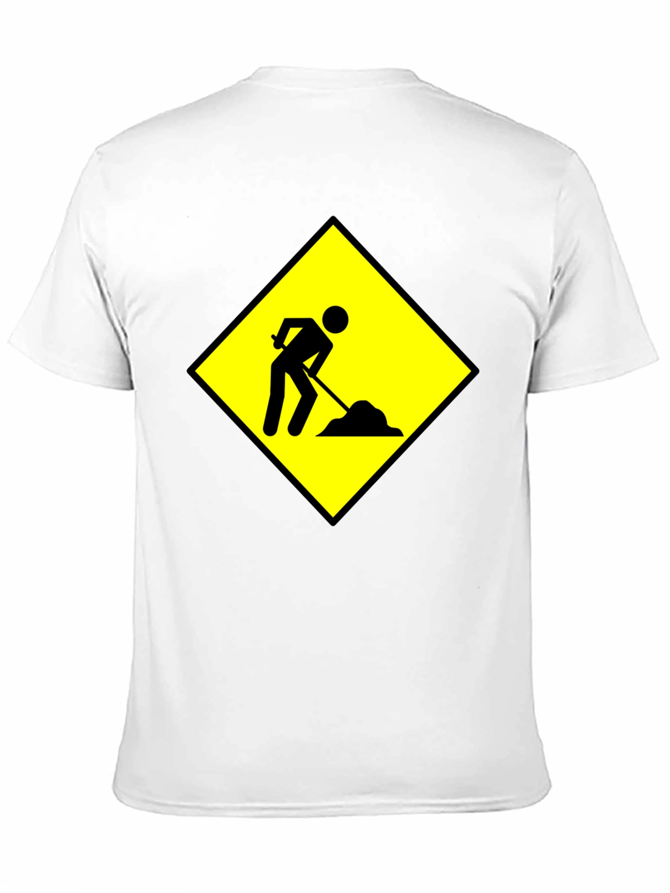 Mens Black Under Construction Graphic T-Shirt