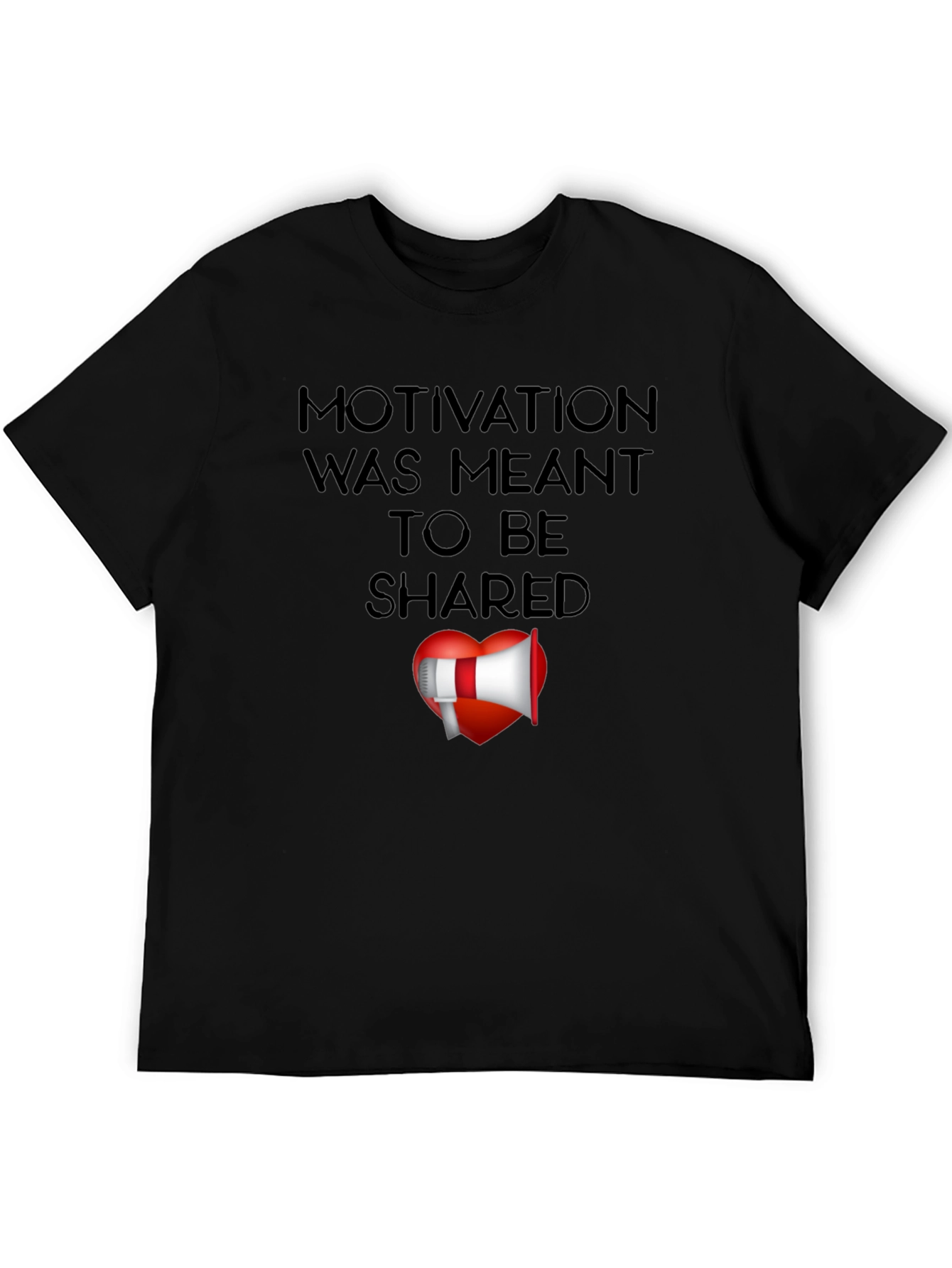 Motivational Shared Heart Graphic T-Shirt