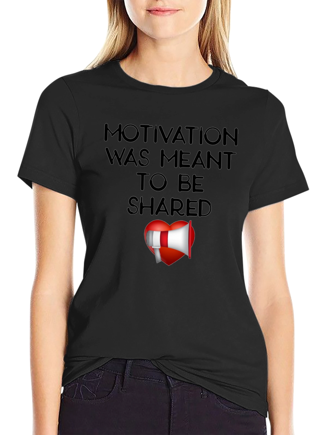 Motivational Shared Heart Graphic T-Shirt