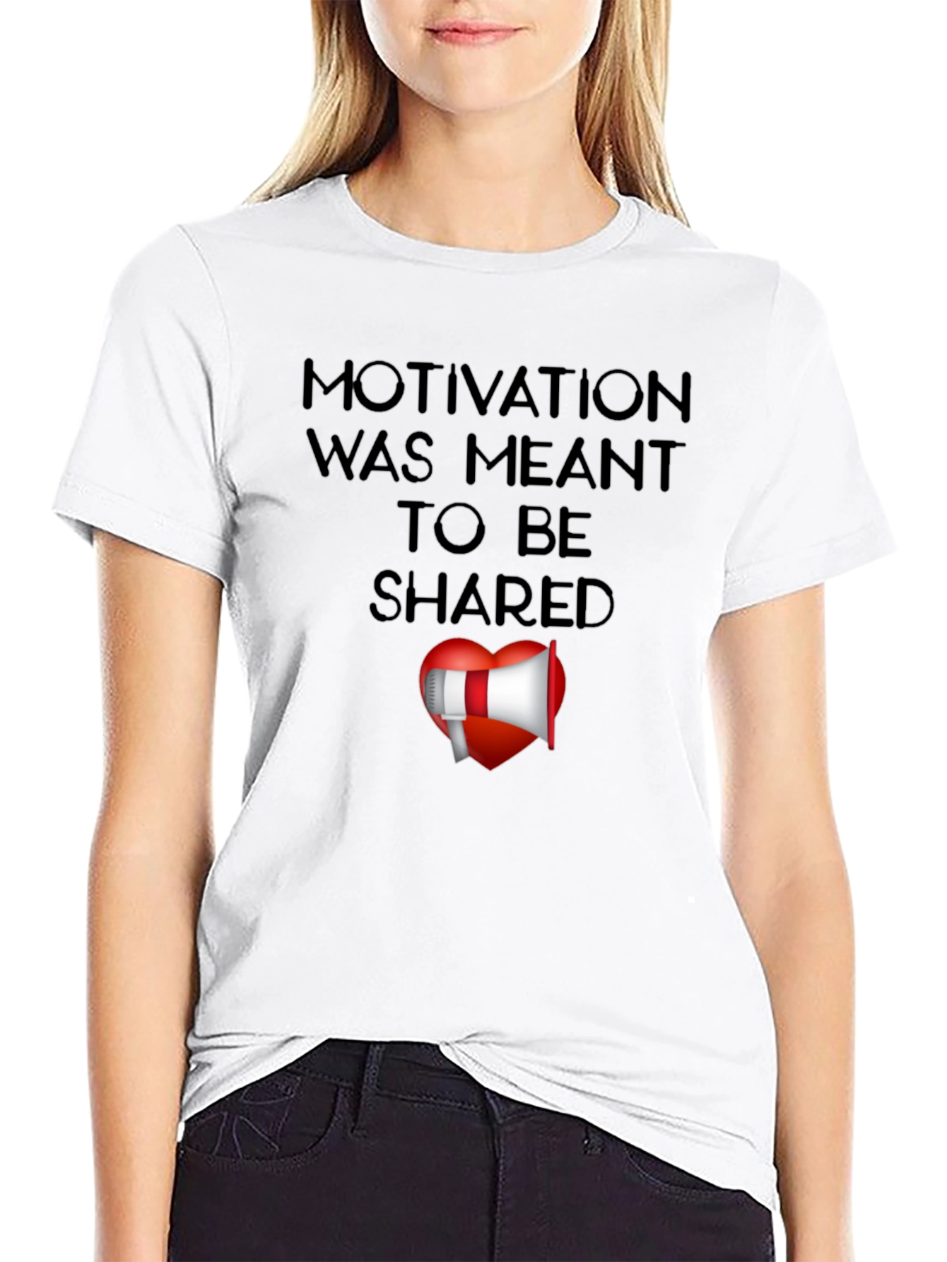 Motivational Shared Heart Graphic T-Shirt