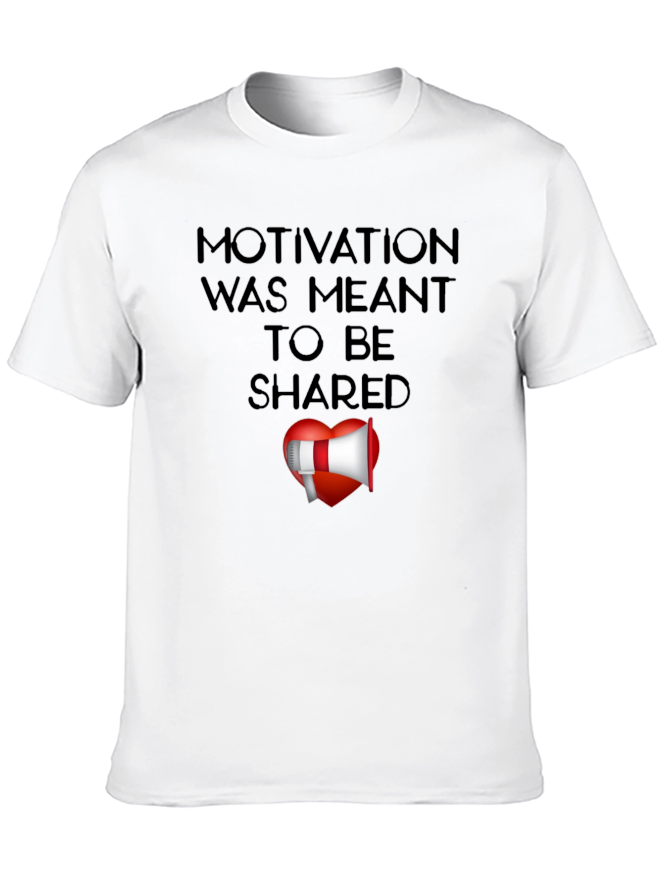 Motivational Shared Heart Graphic T-Shirt
