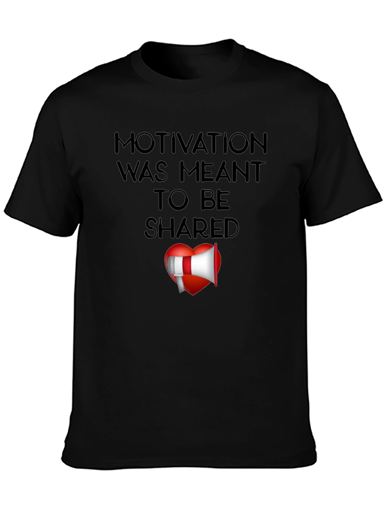 Motivational Shared Heart Graphic T-Shirt