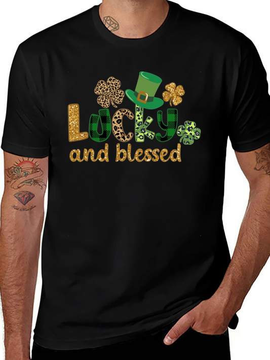 Lucky & Blessed St. Patricks Day Graphic Tee