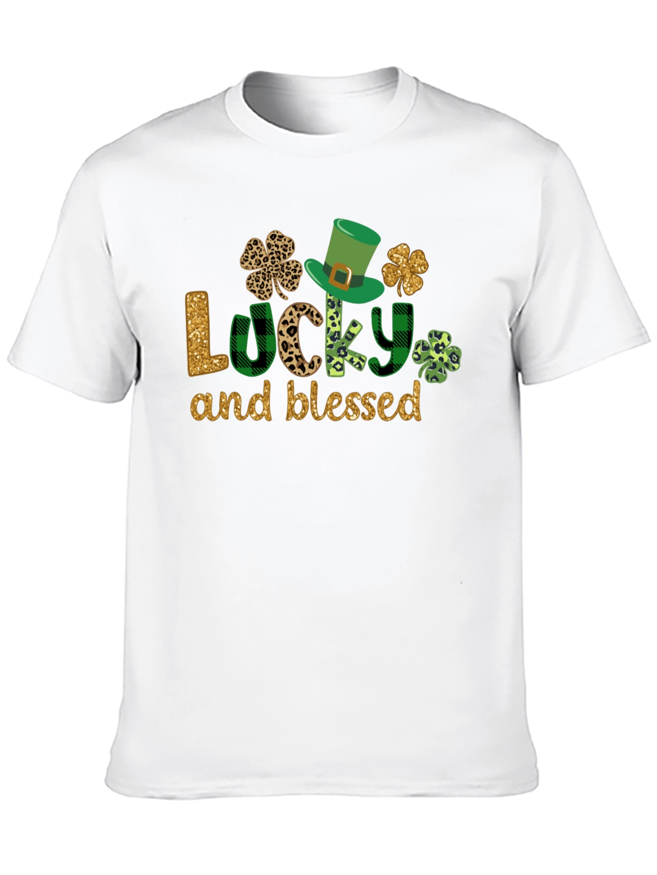 Lucky & Blessed St. Patricks Day Graphic Tee